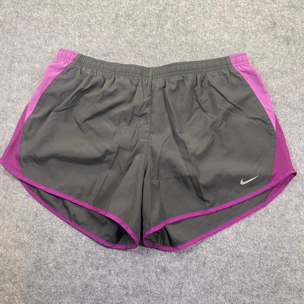 Nike Dri Fit Tempo Running Shorts Women’s Athletic Shorts Lg Gray Purple